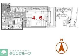 リフィオ二子玉川 ワンルームの間取図画像