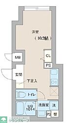 クリオ ラモード目黒洗足 1Kの間取図画像