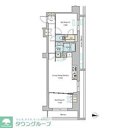 Brilliaist池尻大橋 2LDKの間取図画像