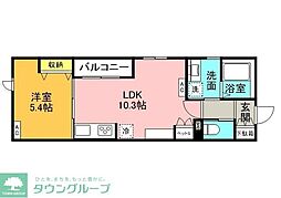 Komazawa Kouen terrace 1LDKの間取図画像