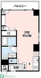 カーサ池尻 ワンルームの間取図画像