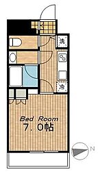 エルシア五反田 1Kの間取図画像