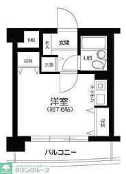 ダイアパレス赤坂 ワンルームの間取図画像