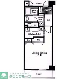 グランハイツ池尻 1Kの間取図画像