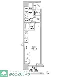 コンフォリア北参道 ワンルームの間取図画像