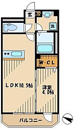 プリマベーラ大崎 1LDKの間取図画像