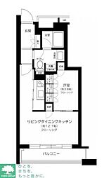 パークコート神宮前 1LDKの間取図画像