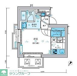 LIVCITY駒沢大学 1Kの間取図画像