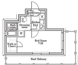 ラクラス学芸大学 1Kの間取図画像
