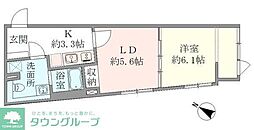 HTピア赤坂 1LDKの間取図画像