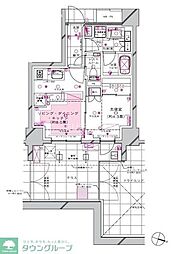 ディアナコート目黒 1LDKの間取図画像