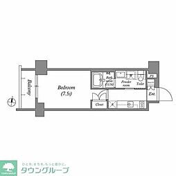 LaSante桜新町 1Kの間取図画像
