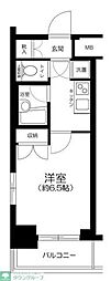 パレステュディオ広尾 1Kの間取図画像