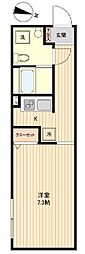 GC用賀 1Kの間取図画像