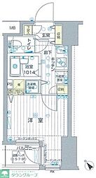 フォレシティ六本木 1Kの間取図画像