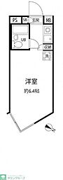 エスポワール中目黒 ワンルームの間取図画像