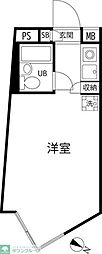エスポワール中目黒 ワンルームの間取図画像