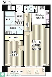 アステリオン松濤 1LDKの間取図画像