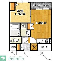 FIORESHIBUYA 1LDKの間取図画像