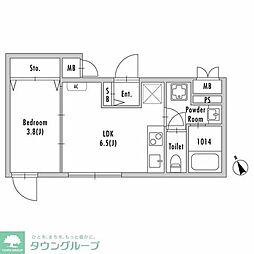 GRAN PASEO目黒青葉台 1DKの間取図画像