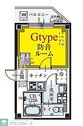 世田谷区尾山台1丁目マンション 1Kの間取図画像