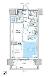 ディームス渋谷本町 9階2LDKの間取り