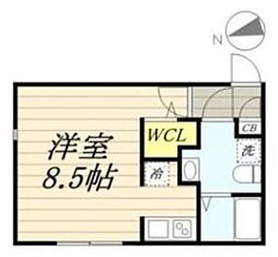 ＰＡＳＥＯ荻窪 1階ワンルームの間取り