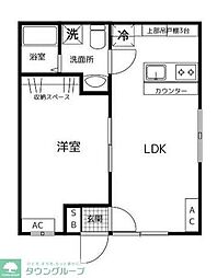 ステート　ＰＬＵＳ 2階1LDKの間取り