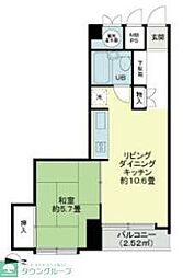 ライオンズマンション参宮橋 5階1LDKの間取り
