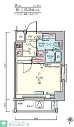 ＬＥＸＥ明大前 2階1Kの間取り