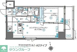 ZOOM東新宿 1LDKの間取図画像