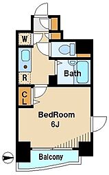 レジディア新中野 11階1Kの間取り