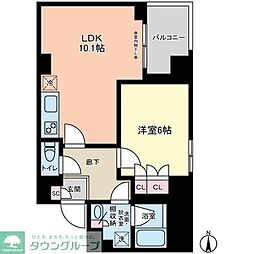 ヴィアーレ四谷 4階1LDKの間取り