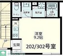 Ｆｏｌｓ　Ｃｌａｓｓ　四谷三丁目 3階ワンルームの間取り