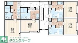 ラシクラス西落合 201 1階1Kの間取り