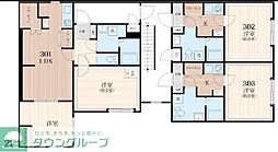 ラシクラス西落合 302 2階1Kの間取り