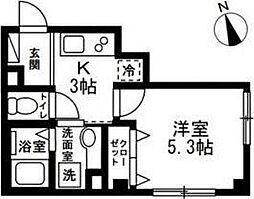 (仮称)板橋区板橋1丁目新築 3階1Kの間取り