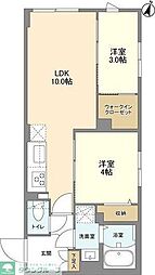 ウェルスクエア駒場東大前 1階2LDKの間取り