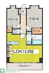 ブランズ西荻南三丁目 12階2LDKの間取り