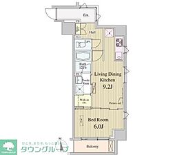 ＳＫ−ＯＮＥ市ヶ谷 2階1LDKの間取り