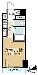 サンテミリオン早稲田駅前弐番館 8階1Kの間取り