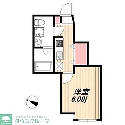 BHテラス東中野 1階1Kの間取り