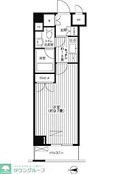グランハイツ東新宿 00216 2階1Kの間取り