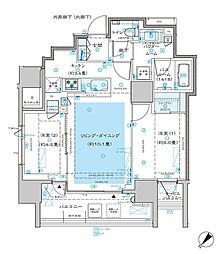 ディームス渋谷本町 2LDKの間取図画像