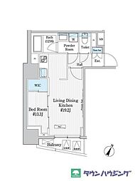 グランハイツ曙橋 1LDKの間取図画像