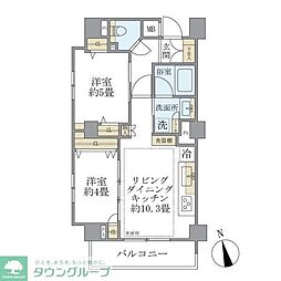 ディアスタ早稲田諏訪通り 2LDKの間取図画像