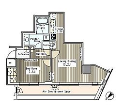 マイタワーレジデンス 1LDKの間取図画像