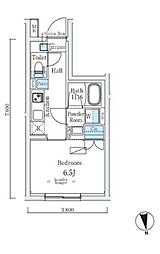 COSMOSGRACIA中野南台 1Kの間取図画像