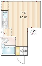 デュオメゾン渋谷幡ケ谷 ワンルームの間取図画像