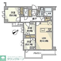 オープンレジデンシア目白フロントコート 3LDKの間取図画像